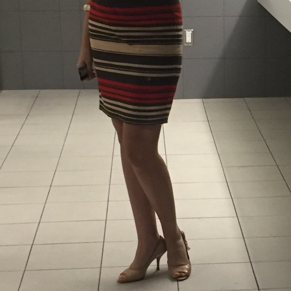 Banana Republic Striped Pencil Skirt